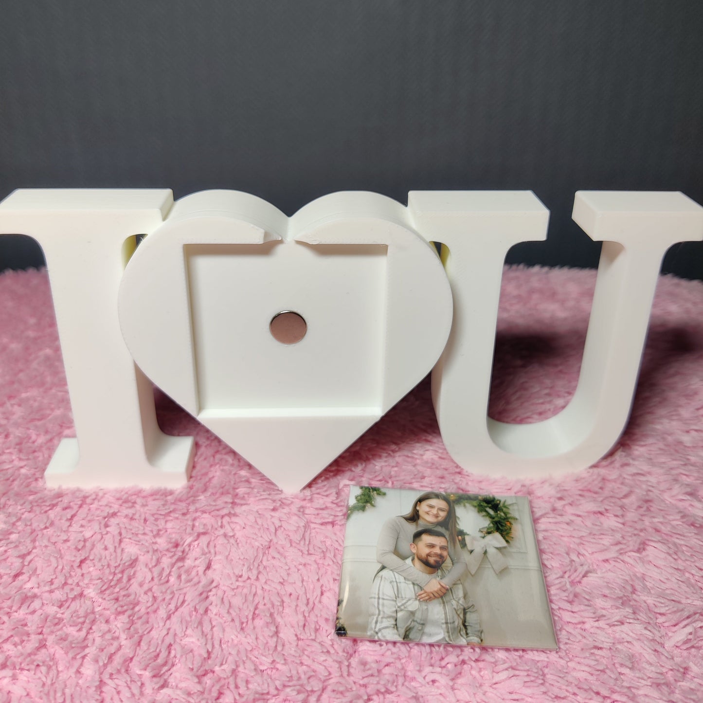 Ramă foto I ❤️ U – cadou romantic