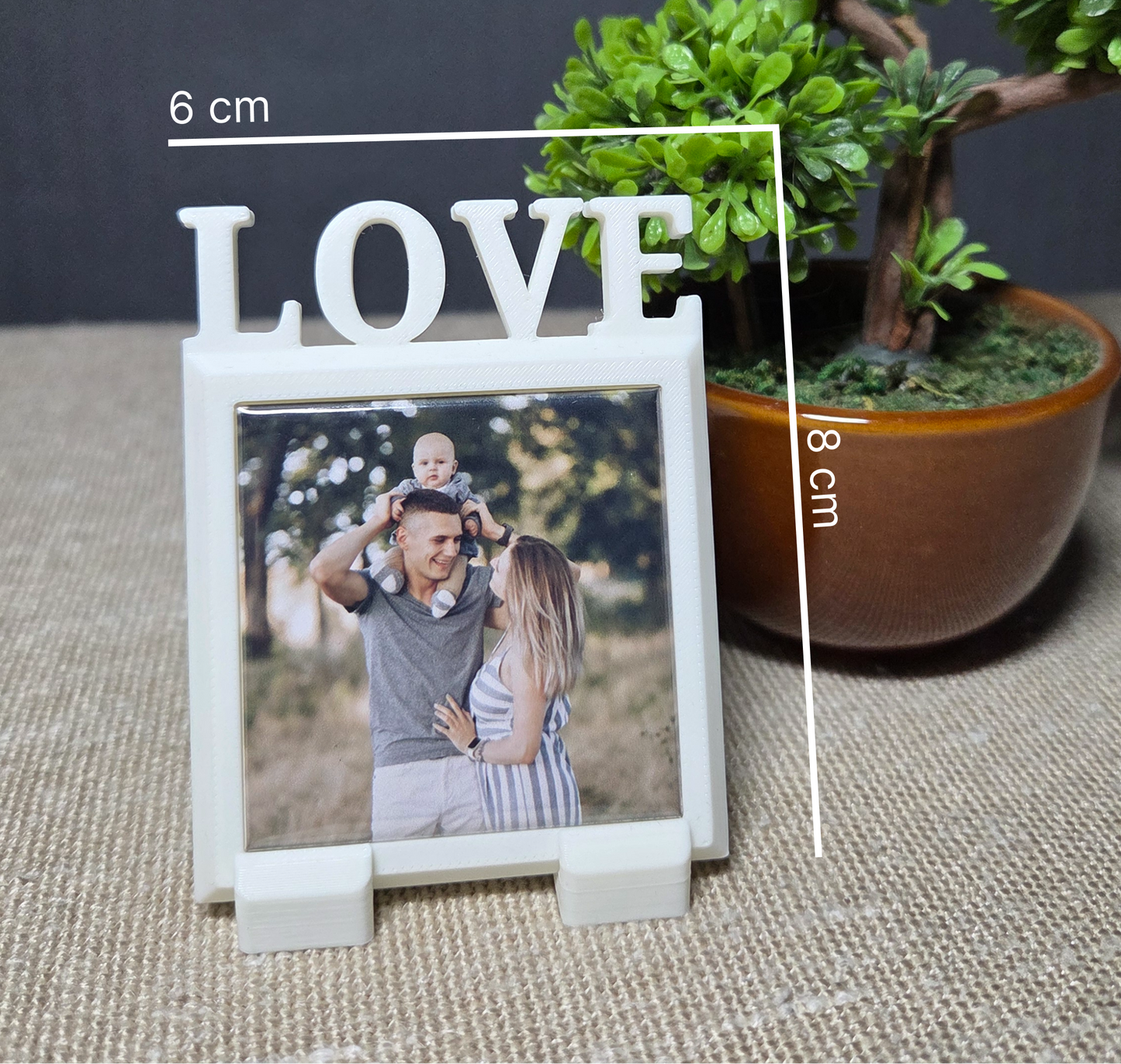 Ramă foto LOVE – mărturie nuntă & botez