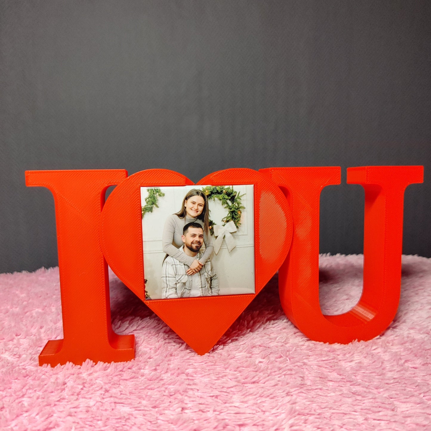 Ramă foto I ❤️ U – cadou romantic