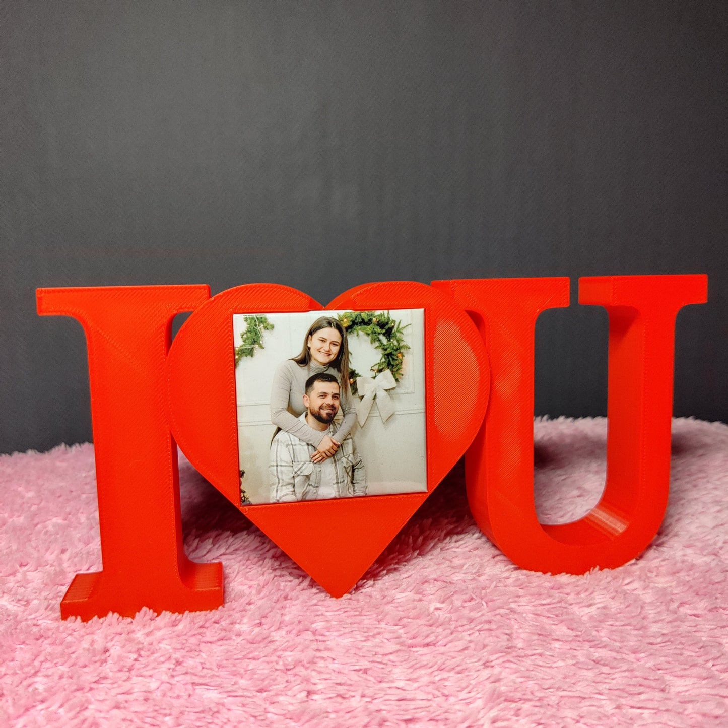 Ramă foto I ❤️ U – cadou romantic
