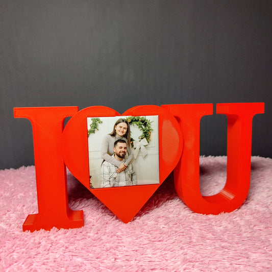 Ramă foto I ❤️ U – cadou romantic